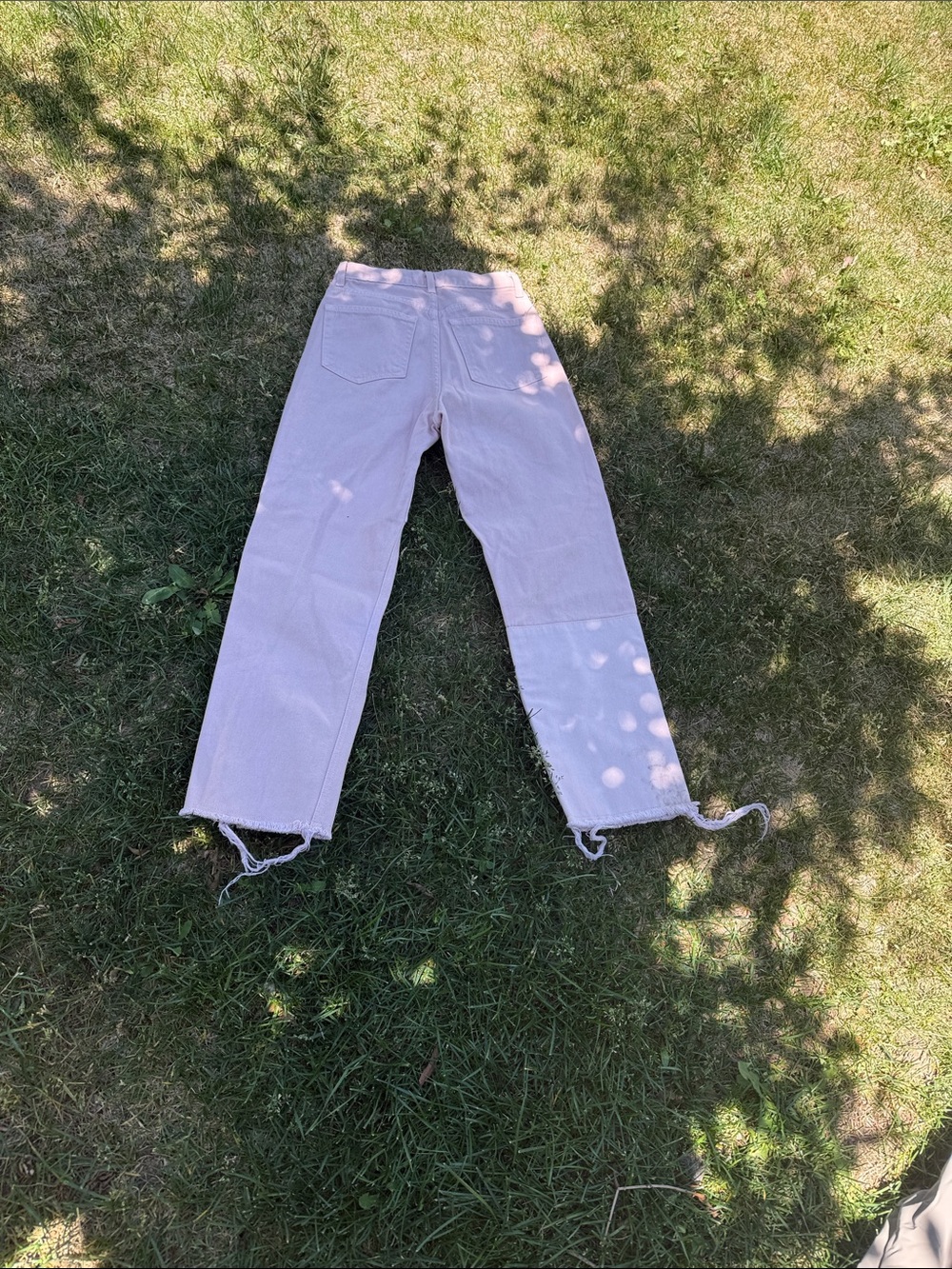 Reformation Light Pink Straight Leg Jeans